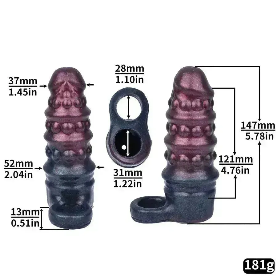 Xinghaoya Silicone Black Cock Sleeve